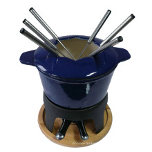 Amazon Cast Iron fondue sets With Fork & Burner